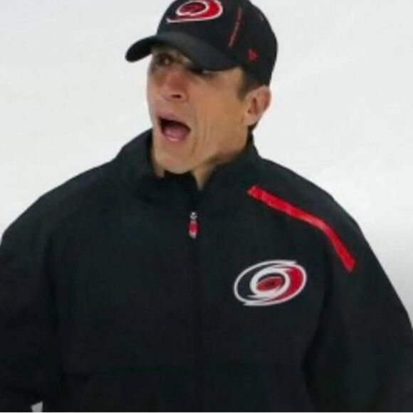 Black Carolina Hurricanes 2006 Stanley Cup Patch NHL Men’s Ice Hockey Jacket-L - Picture 2 of 6